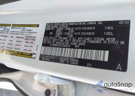 2023 Lexus Rx 350H Premium из США, поврежденный, VIN 2T2BBMCA2PC006649